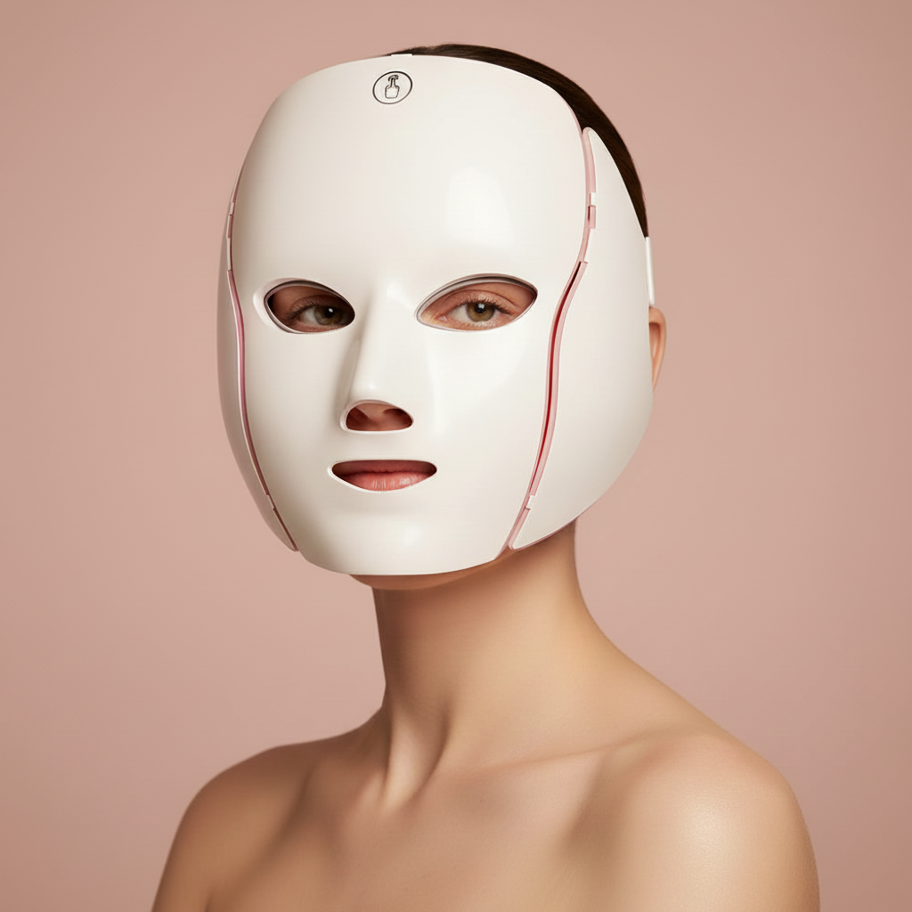 LED Mask Pink Background